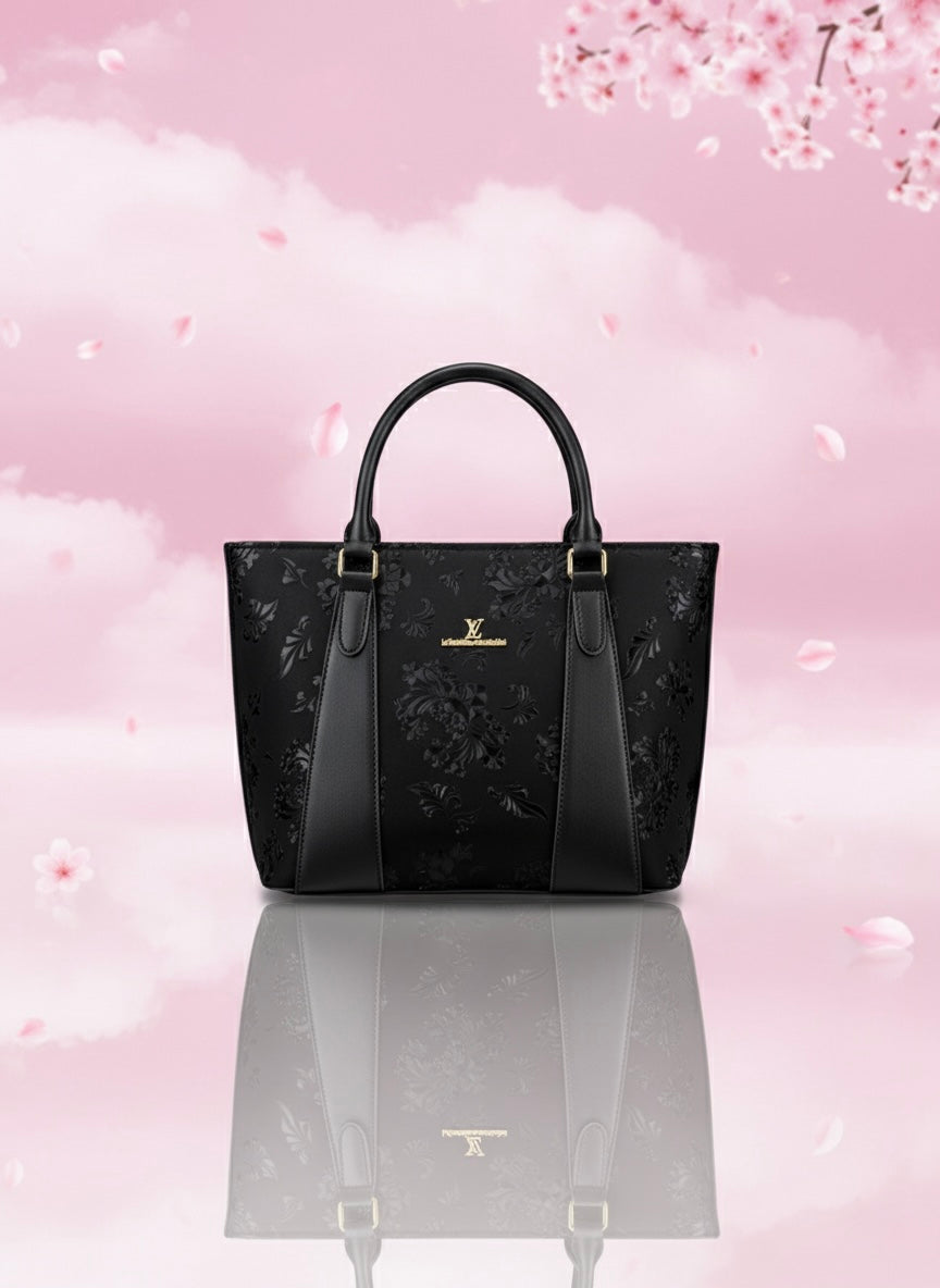 Elegant Floral Embossed Tote Bags – Stylish & Spacious Handbags for Women