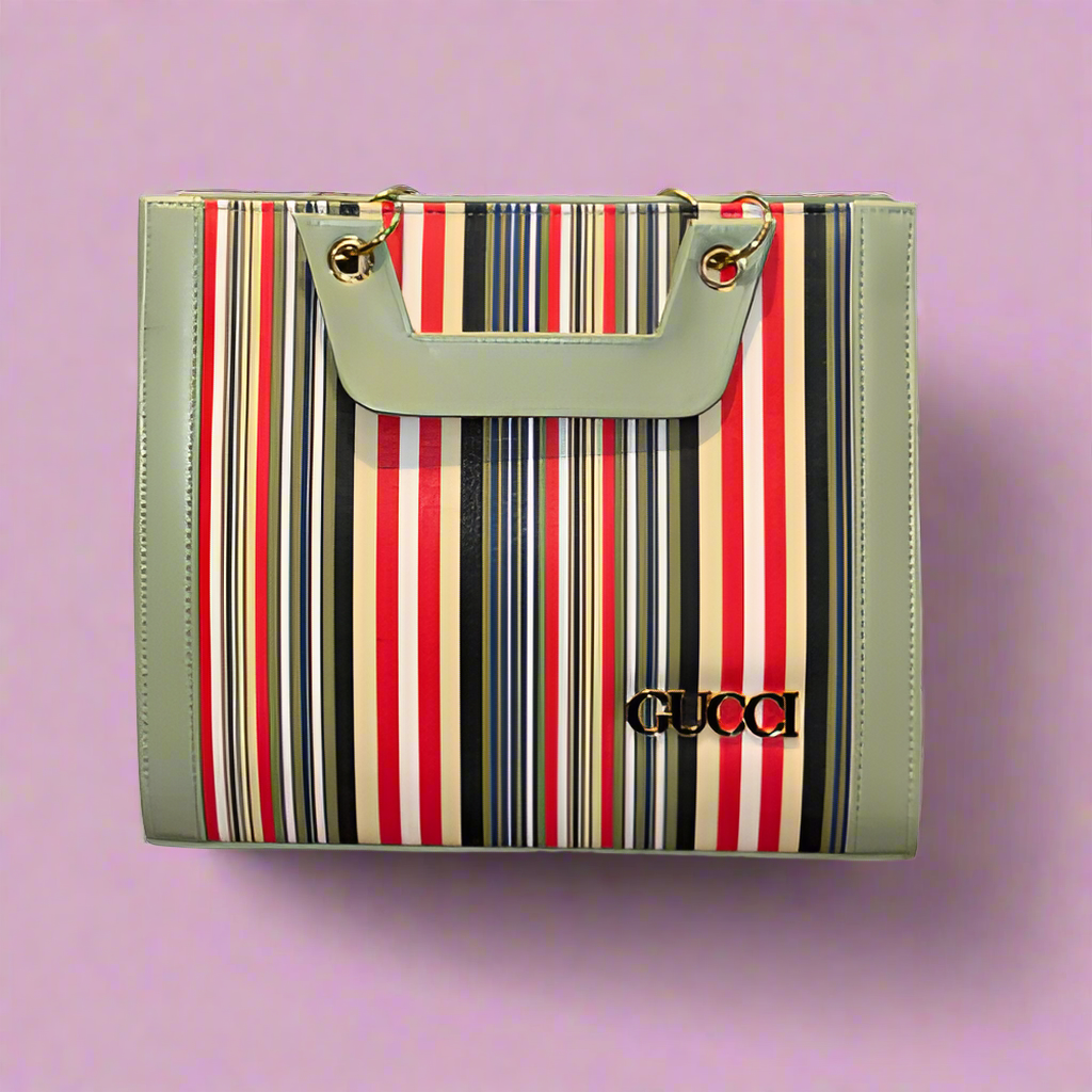 Striped Elegance Tote – Bold, Stylish & Eye-Catching