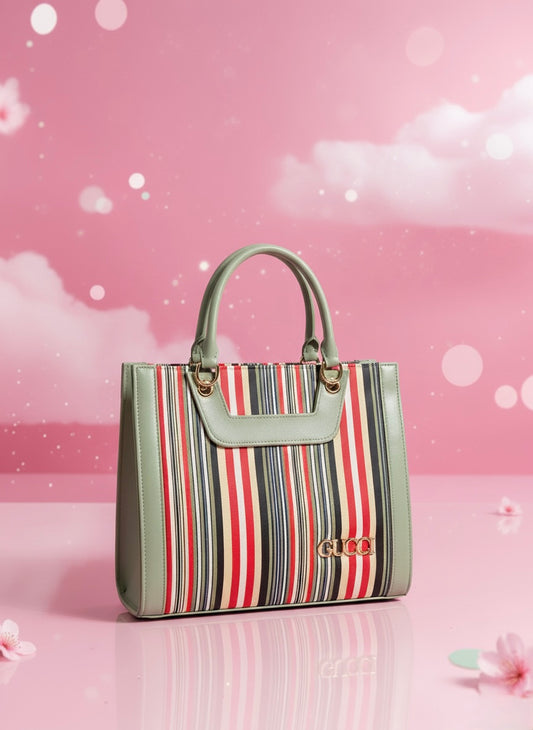 Striped Elegance Tote – Bold, Stylish & Eye-Catching